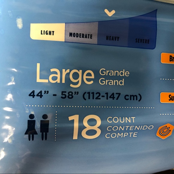 LOT OF 2 ~Attends Adult Underwear Size Large (18) - Picture 4 of 7